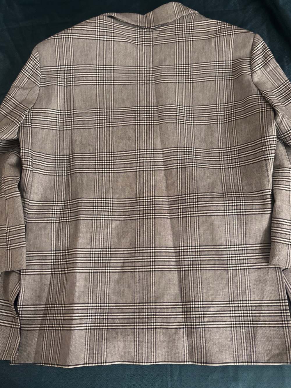 ZARA Women’s Oversized Gray Plaid Sport Coat - Blazer - Picture 4 of 4